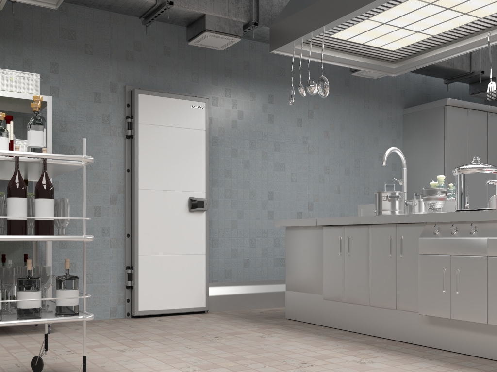 IDH1-1 сериясындагы муздатылган жайлар үчүн өнөр жайлык ачылуучу эшик